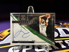 2021/22 Impeccable Stars Jayson Tatum Silver Foil Auto ON CARD / 35