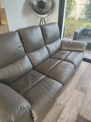 canapé fauteuil cuir fonction relax manuel - Photo 1/4