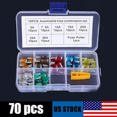 #ad Micro 2 Automotive 70 Pcs Fuse 5 7.5 10 15 20 25 30Amp ATR APT Fuse with Puller $12.99