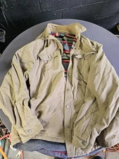 The American Outdoorsmans Blanket Fleece Lined Barn Chore Coat, Men XL, Brown 