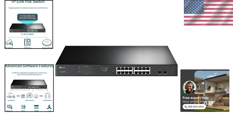 16-Port Advanced Gigabit PoE+ Switch with Automatic Device Reboot Feature - Image 2 of 4