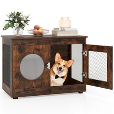 Furniture Style Dog Crate for Small and Medium Dogs with Translucent Window and