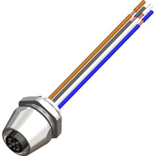 1 pz Connettori Circolari Industriali RS PRO 2834997, Montaggio a Pannello M12, Femmina, 4 - Foto 1 di 1
