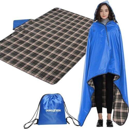 Manta impermeable de campamento, manta de vellón estadio de viaje para clima frío al aire libre - Imagen 10 de 14