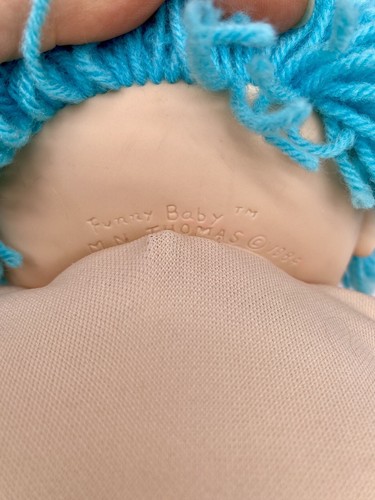 1984 FUNNY BABY THOMAS CABBAGE PATCH KIDS CLOWN DOLL Blue Yarn Hair Blue Eyes - Picture 7 of 10