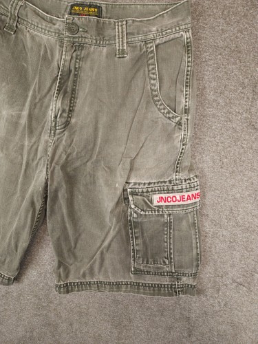 JNCO JEANS Herren grün abgenutzt Cargo Shorts Etikett Größe 20 Maße 30x10 - Bild 4 von 18