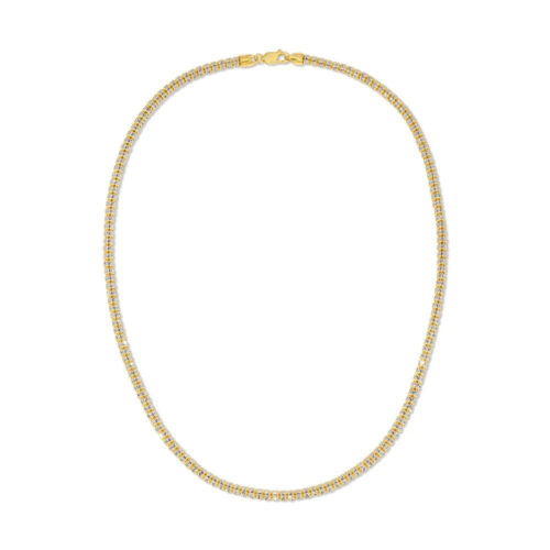 Real Solid 10k Yellow Gold 4.5mm Ice Link Chain Necklace 16"-26" All Size Unisex - Picture 5 of 6