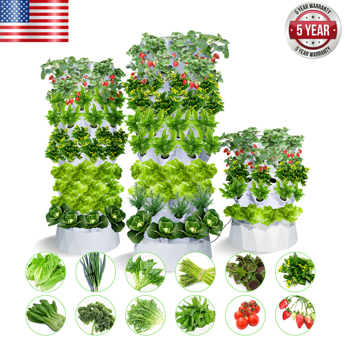 311 – Hydroponic Enlarged To Show Detail 80 Pot Vertical Hydroponics Tower Systems Set Hydroponic