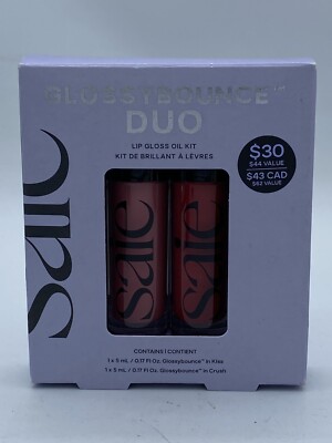Saie Glossybounce Lip Gloss Oil Duo Limited Edition in Kiss & Crush (2 x .17 oz)