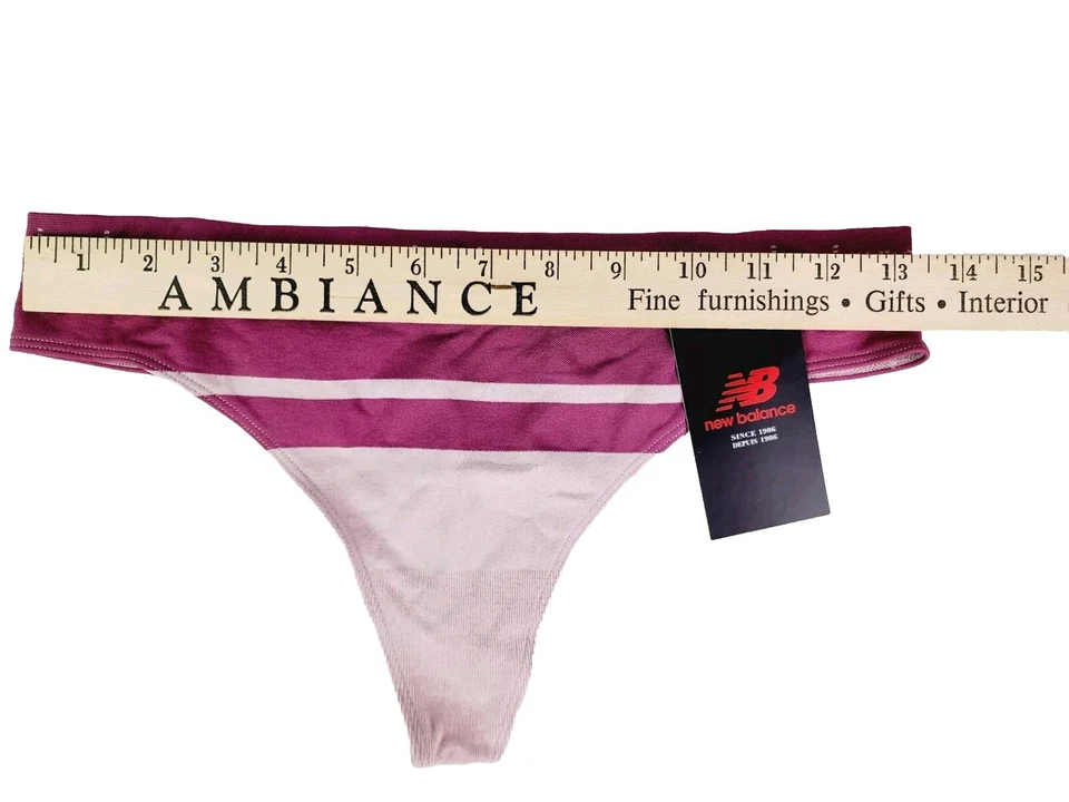 NEW BALANCE Tanga Mujer Talla Grande Púrpura Punto Logo Nuevo Elastizado Bragas Etiquetas Foto 3 de 3