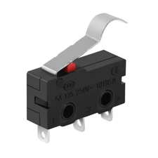 Micro Limit Switch, 12Pcs AC 125V 5A 3 Pin Tact Micro Switch with Lever for Mill