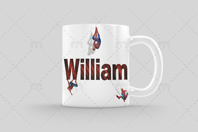 Personalisierte Spinne Mann mit Namen Tee Kaffee Becher Tasse Geschenk