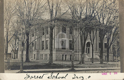 #ad Forest School Troy O. 1905 RPPC Photo Postcard Copy $4.95