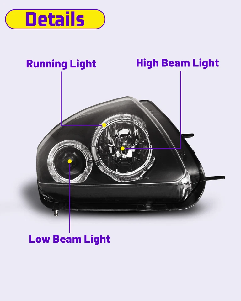 Faros para Mitsubishi Eclipse 2000-2005 + luces traseras LED lámpara de freno trasero Foto 3 de 4