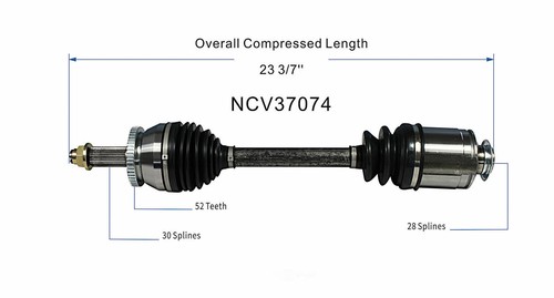 CV Axle Assembly-New CV Axle Front Right GSP NCV37074 - Bild 6 von 6