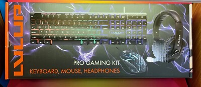 NEW Vivitar LVLUP LU745 Wired PRO GAMING KIT: Keyboard+ Mouse+