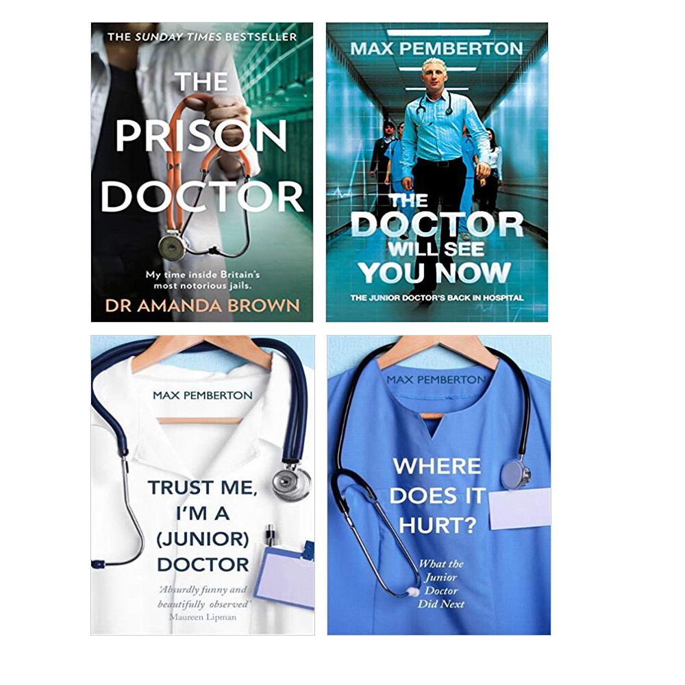 Doctor Will See You Now, Prison Doctor, Where Does it Hurt? Set 4 books NEW