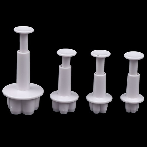 4Pcs Plum Flower Fondant Cake Cutter Plunger Cookie Mold Decorating Candy Mo_bf - Picture 7 of 12