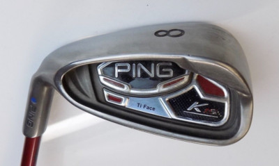 Linkshänder Ping K15 Blue Dot 8 Eisen TFC149 R Flex Graphitschaft Pinggriff