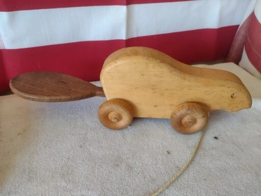 Wooden Toys Handcrafted Wooden Beaver Pull Push Toy The Toy Box Dewitt MI