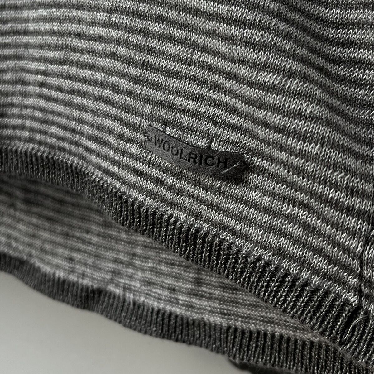Woolrich made in italy linen knit stripe pullover grey size Woolrich made in italy linen knit stripe pullover grey size