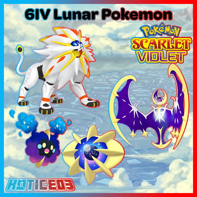 Cosmog Cosmoem Lunala Solgaleo 6IV Pokemon Scarlet & Violet Fast