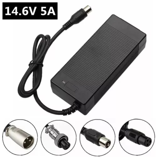 14.6V 5A LiFePO4 Battery Charger for 4S 12V 14.4V LiFePO4 Battery Pack ACUS