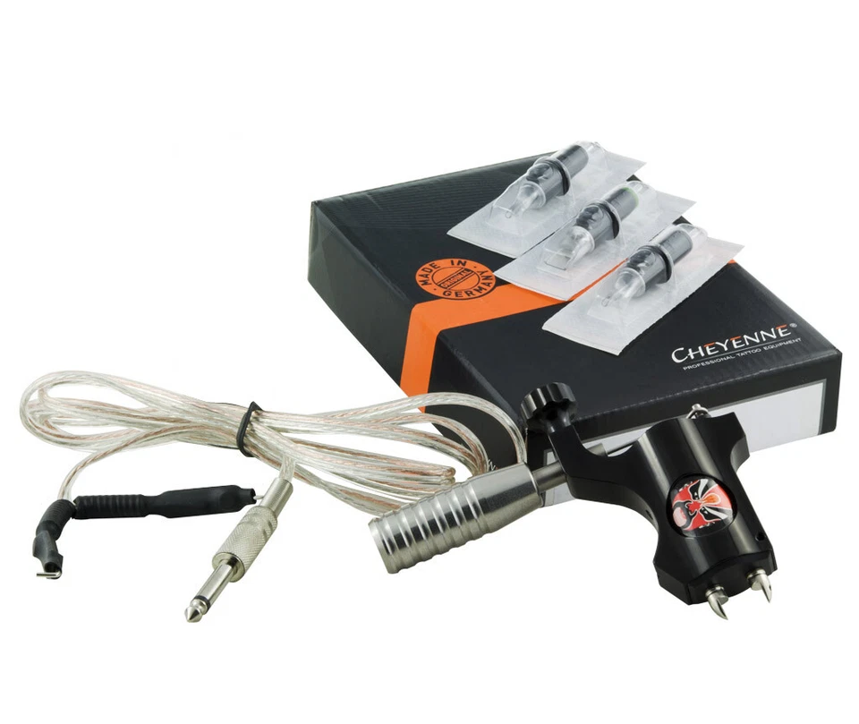 TATTOOCHEST & CHEYENNE HAWK Tattoochest Profi Nadel Modulen Rotary Tattoo Maschine Set mit Cheyenne Griff