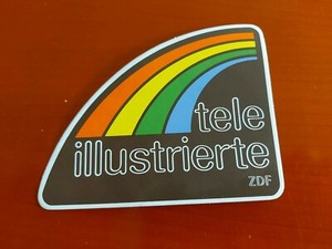Aufkleber Tele Illustrierte Zdf Tv Show 1982 Bis 1991 Ebay