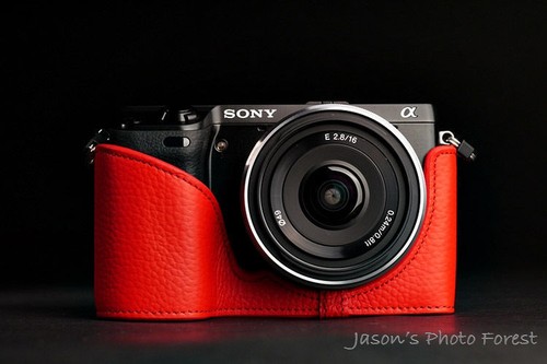 Handmade Real Half Leather Case Camera Case Camera bag for Sony NEX7 9 colors - Picture 5 of 10