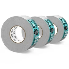 3x Gray Duct Tapes Heavy Duty, 2 Inches x 150 Yards Total, Waterproof Outdoor