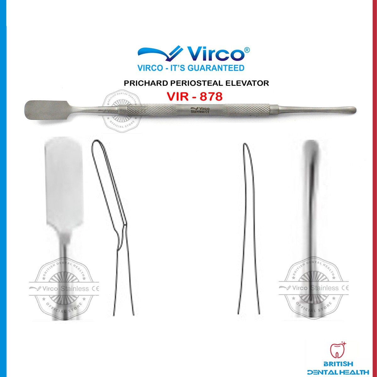 Chirurgia Orale Set Di 10 Elevatori Periostiali Per Odontoiatria - Acciaio Inox Grado Tedesco, Strumenti Chirurgici Filo Interdentale Oral B - Foto 4