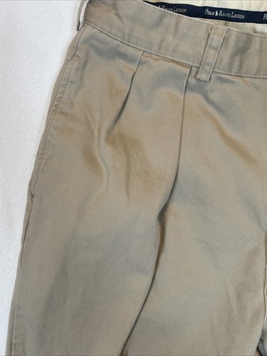 Vintage Polo Ralph Lauren Hose Herren 38x30 Khaki Hellbraun Plissee Chinohose - Bild 5 von 17