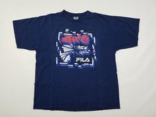 Fila Graphic T Shirt Men's XL Vintage 90s Shatter Logo Single Stitch USA Made