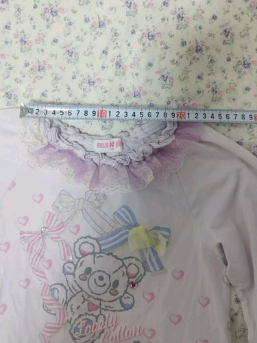 Mezzo Piano Cute Bear Printed Girls T-shirt Light Purple 140cm Japanese Kawaii - Picture 21 of 23