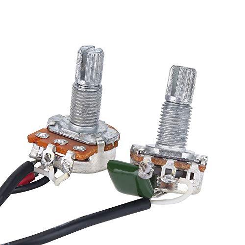 RUNCCI-YUN E-gitaar kabelboom voorgekabeld kit, 2T1V 5-weg schakelaar 500k potmeters voor Strat