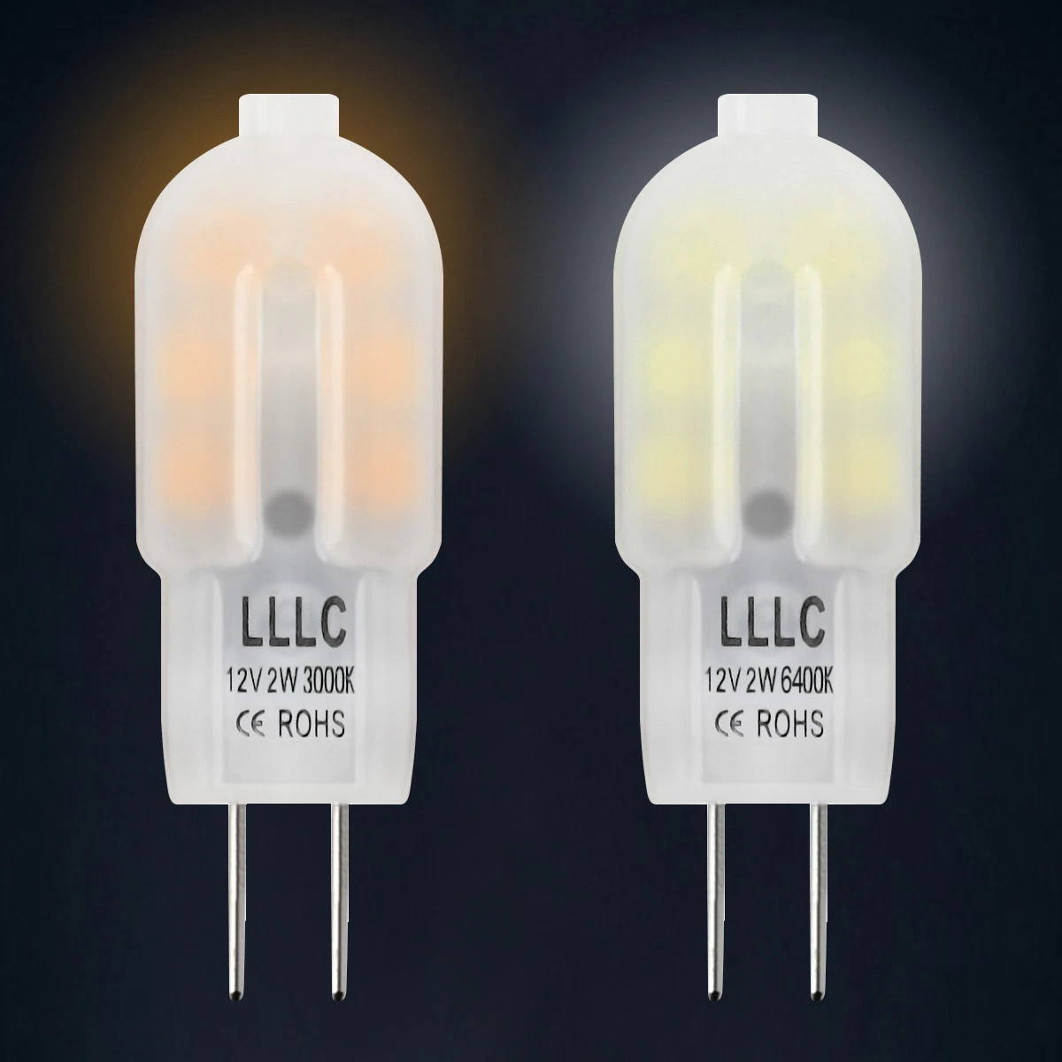 G4 LED 2W 20W Capsule Light Bulb True Size Replacement For G4 Bulbs 12V