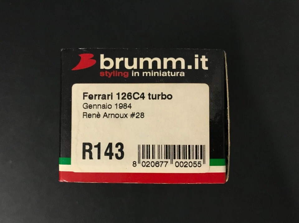 Brumm Ferrari 126C4 turbo Arnoux #28 1:43 Diecast Replica Gennaio 1984 - Image 3 of 4