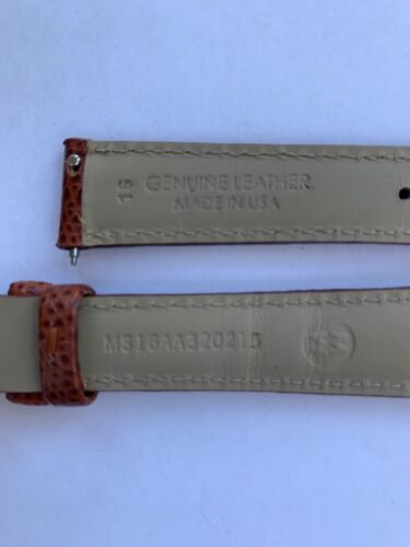 Michele 16mm Genuine Brown Leather Watch Strap MS16AA320215 - Picture 4 of 5
