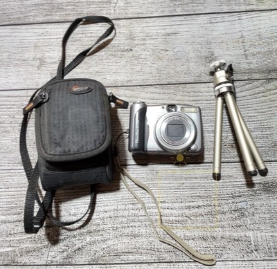 Canon PowerShot A710 IS 7.1MP Digital Camera 6x Zoom w/ Case TESTED With Tripod