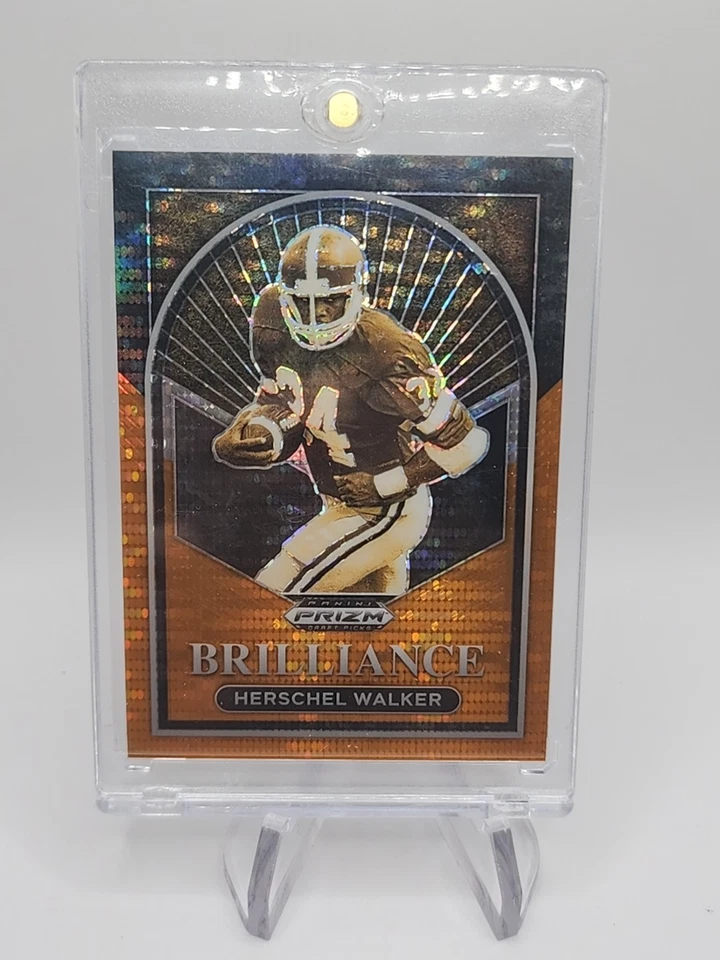 2023 Panini Prizm Draft Picks - Brilliance Herschel Walker #BR-14 Orange Pulsar - Image 2 of 4