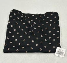 Ted Baker Women's Long Sleeve with Keyhole Top, Black, Size XL