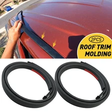 2X For 2007-2020 Tundra Double Cab Roof Drip Trim Molding Left & Right Black 