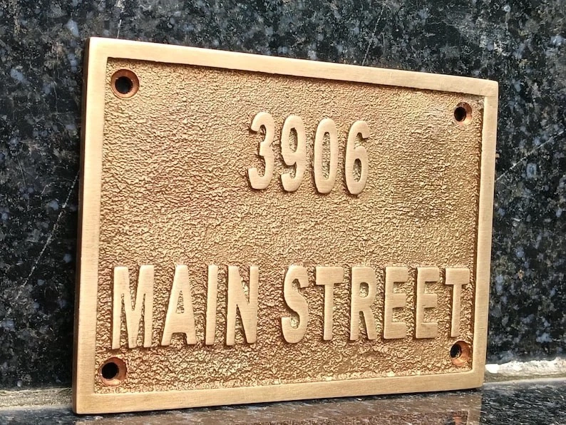 Cast Brass custom door signs & plaques - Custom language plaques - Custom name - Image 4 of 4