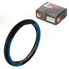 Lenkradbezug Hülle Lenkradschoner Ø 38x9 cm schwarz blau für MERCEDES-BENZ Lenkradbezug Hülle Lenkradschoner Ø 38x9 cm schwarz blau für MERCEDES-BENZ