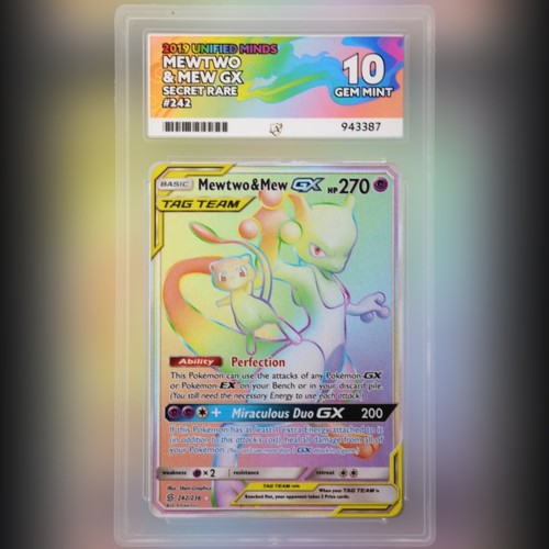Mewtwo & Mew-GX graded ACE 10 for sale on eBay