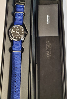 TOM FORD N 002 Quartz Ocean Plastic Watch Blue Band | eBay