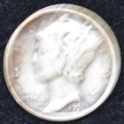1926-D VERY GOOD-FINE Mercury Dime, 90% SILVER! Golden Toning! (BUMPED CAMERA!)