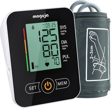 Digital Upper Arm Blood Pressure Monitor BP Machine Wide Cuff 2 User Memory