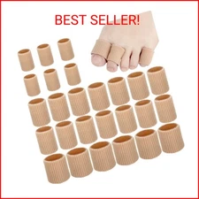 26 Pieces Toe Cushion Tube 0.98 Inches Toe Tubes Sleeves 3 Different Size Soft G